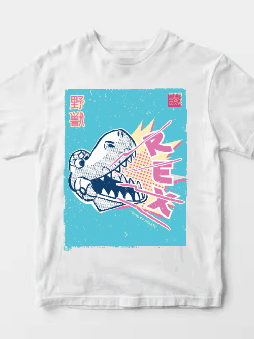 Japanese Samurai Dino Rex Roar Unisex T-Shirt