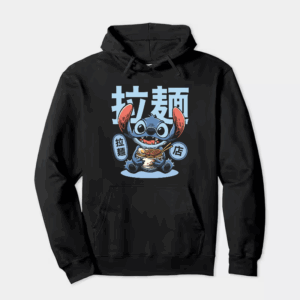 Japanese Stitch Eating Ramen Cute Anime Hoodie