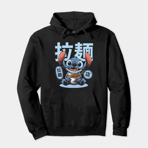 Japanese Stitch Eating Ramen Cute Anime Hoodie