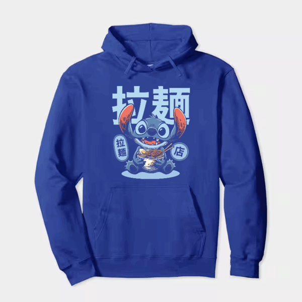 Japanese Stitch Eating Ramen Cute Anime Hoodie