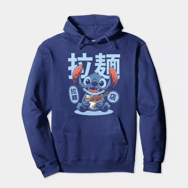 Japanese Stitch Eating Ramen Cute Anime Hoodie