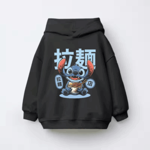 Japanese Stitch Eating Ramen Cute Anime Kids Hoodie