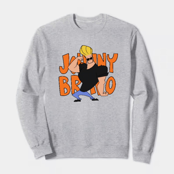 Johnny Bravo Cartoon Swagger  Crewneck Sweatshirt