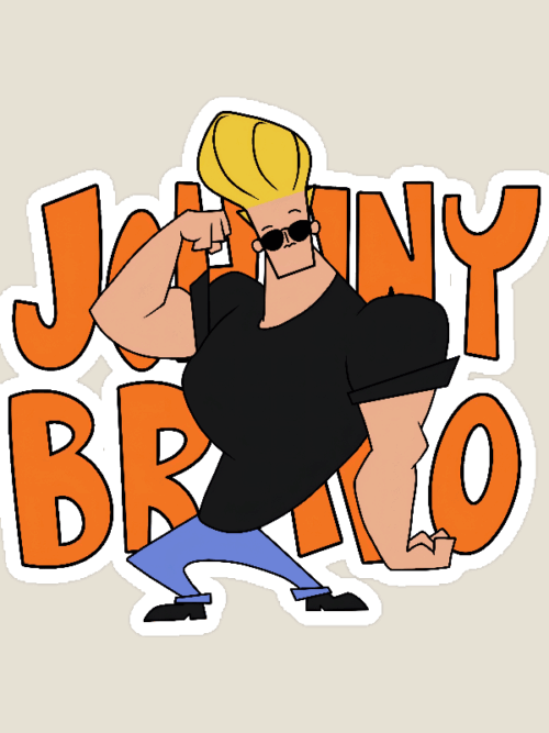 Johnny Bravo Cartoon Swagger  Sticker