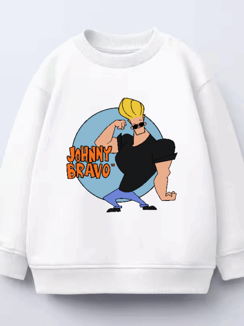 Johnny Bravo Cool Dude Cartoon Crewneck Sweatshirt