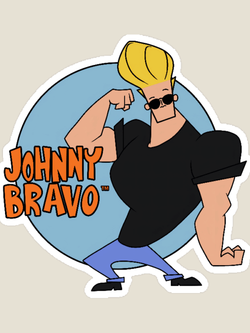 Johnny Bravo Cool Dude Cartoon Sticker