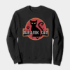 Jurassic Black Cat Prehistoric Pounce Mode Crewneck Sweatshirt