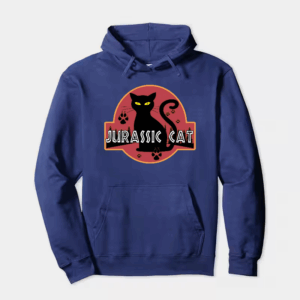 Jurassic Black Cat Prehistoric Pounce Mode Hoodie