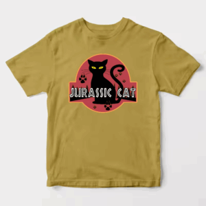 Jurassic Black Cat Prehistoric Pounce Mode Unisex T-Shirt