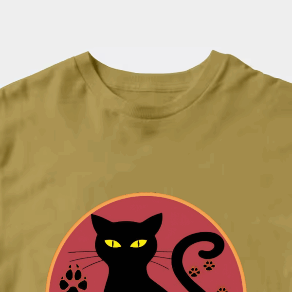 Jurassic Black Cat Prehistoric Pounce Mode Unisex T-Shirt