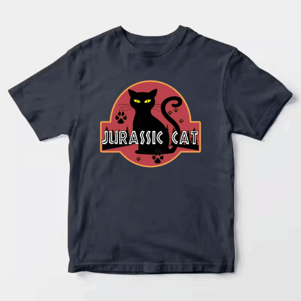 Jurassic Black Cat Prehistoric Pounce Mode Unisex T-Shirt