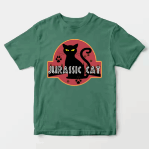 Jurassic Black Cat Prehistoric Pounce Mode Unisex T-Shirt