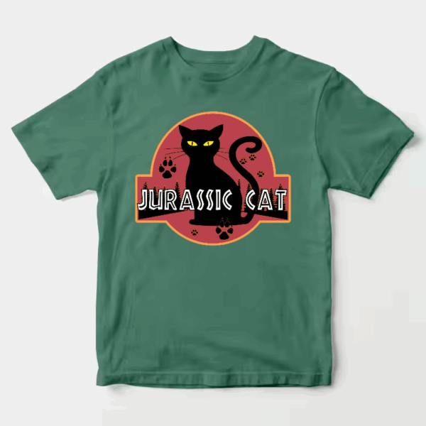 Jurassic Black Cat Prehistoric Pounce Mode Unisex T-Shirt