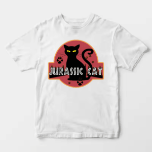 Jurassic Black Cat Prehistoric Pounce Mode Unisex T-Shirt