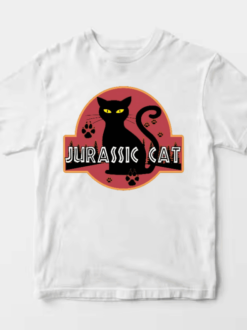 Jurassic Black Cat Prehistoric Pounce Mode Unisex T-Shirt