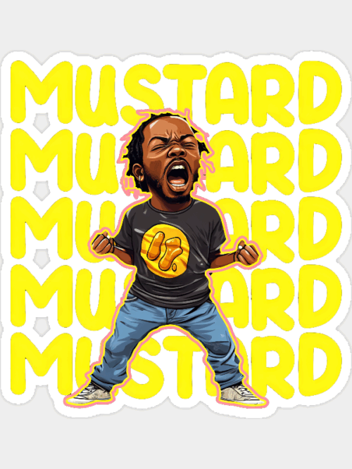 Kendrick Lamar Mustard Vibes Sticker