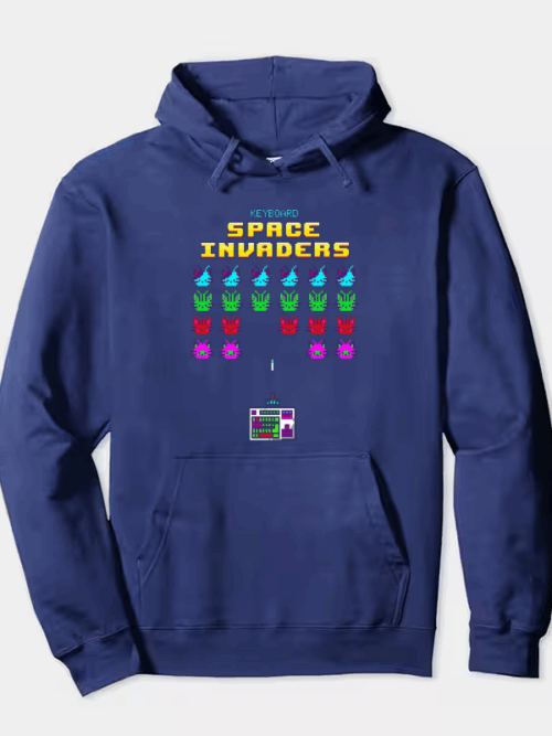 Keyboard Space Invaders Retro Gaming Hoodie