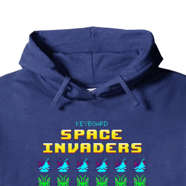 Keyboard Space Invaders Retro Gaming Hoodie