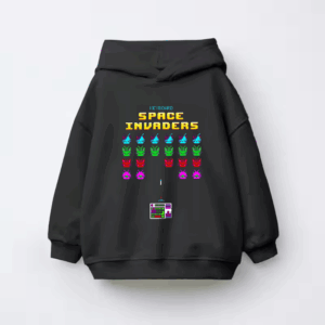 Keyboard Space Invaders Retro Gaming Kids Hoodie