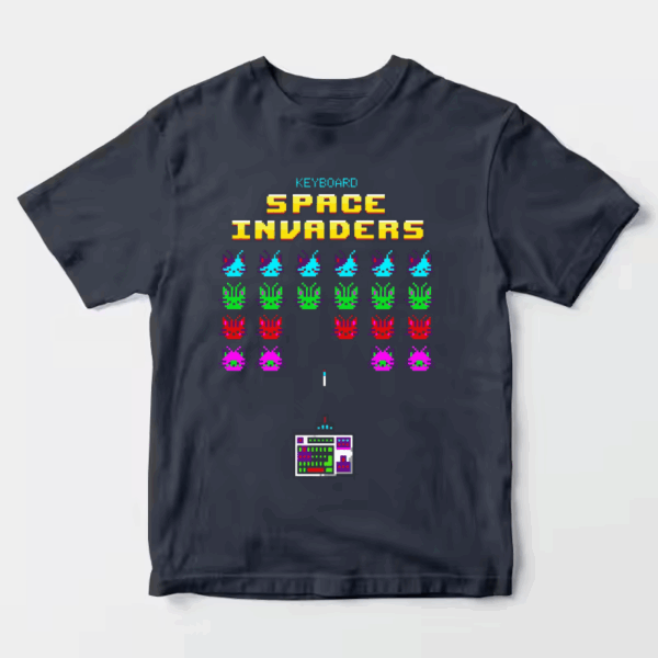 Keyboard Space Invaders Retro Gaming Unisex T-Shirt