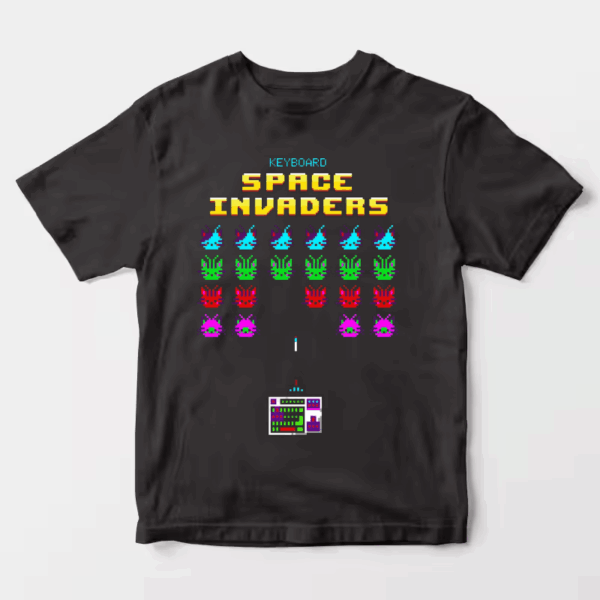 Keyboard Space Invaders Retro Gaming Unisex T-Shirt