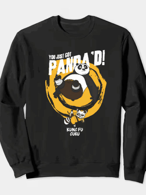 Kung Fu Guru Panda Delivers the Final Blow Crewneck Sweatshirt
