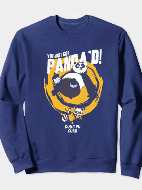 Kung Fu Guru Panda Delivers the Final Blow Crewneck Sweatshirt