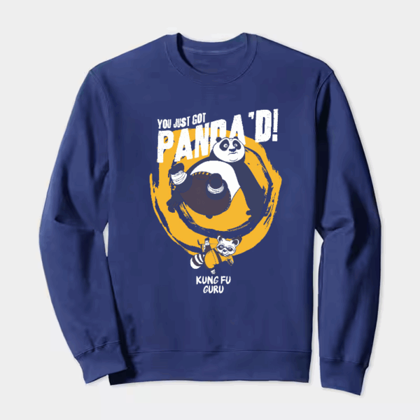 Kung Fu Guru Panda Delivers the Final Blow Crewneck Sweatshirt