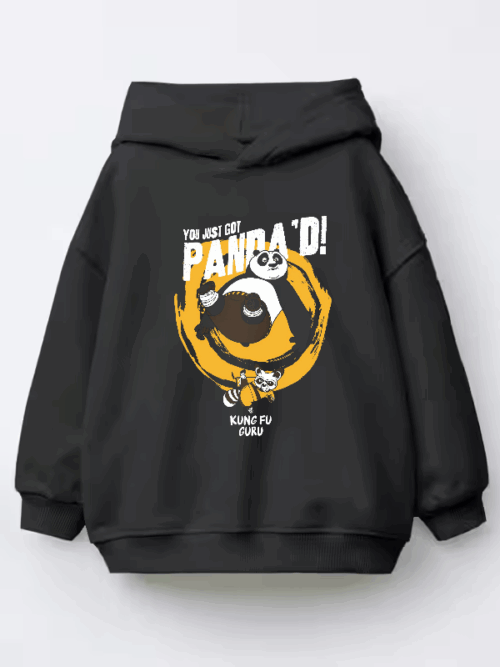 Kung Fu Guru Panda Delivers the Final Blow Kids Hoodie