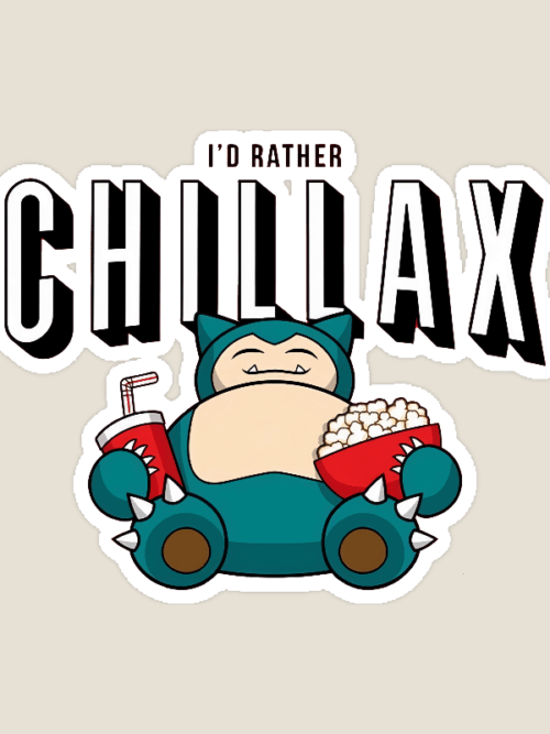 Lazy Day Snorlax Pokémon Sticker