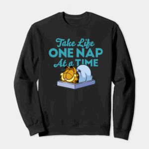 Lazy Day Vibes with Garfield the Nap King Crewneck Sweatshirt