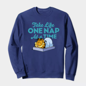 Lazy Day Vibes with Garfield the Nap King Crewneck Sweatshirt
