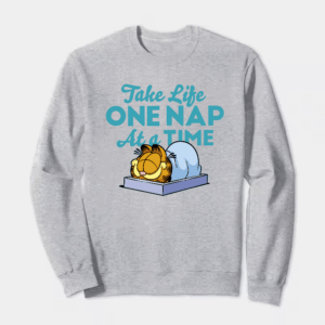 Lazy Day Vibes with Garfield the Nap King Crewneck Sweatshirt