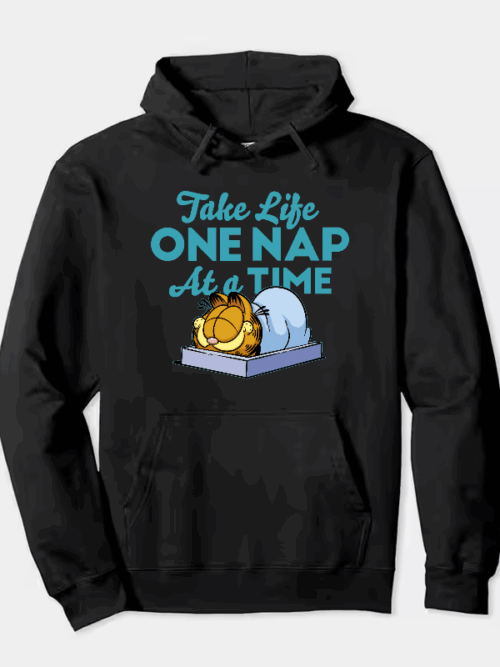 Lazy Day Vibes with Garfield the Nap King Hoodie