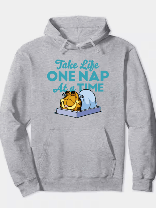 Lazy Day Vibes with Garfield the Nap King Hoodie