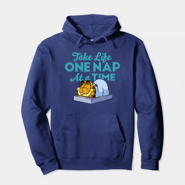 Lazy Day Vibes with Garfield the Nap King Hoodie