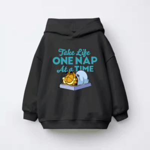Lazy Day Vibes with Garfield the Nap King Kids Hoodie