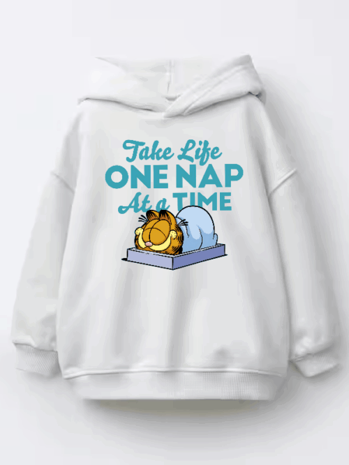 Lazy Day Vibes with Garfield the Nap King Kids Hoodie
