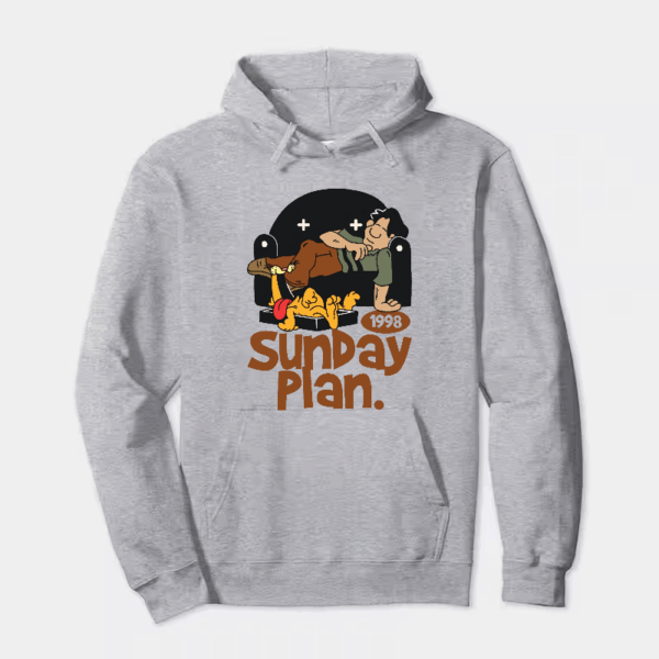 Lazy Sunday Mode Garfield’s Ultimate Plan Hoodie