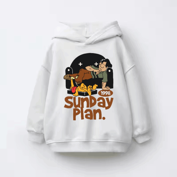 Lazy Sunday Mode Garfield’s Ultimate Plan Kids Hoodie
