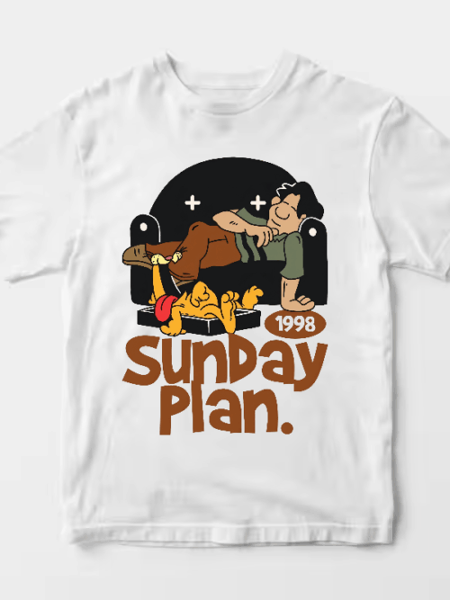 Lazy Sunday Mode Garfield’s Ultimate Plan Unisex T-Shirt