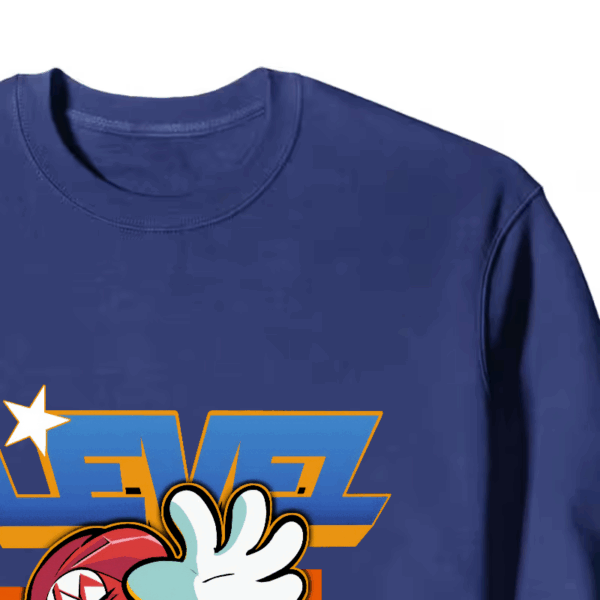 Level Up Super Mario Retro Gaming Adventure Crewneck Sweatshirt