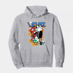 Level Up Super Mario Retro Gaming Adventure Hoodie