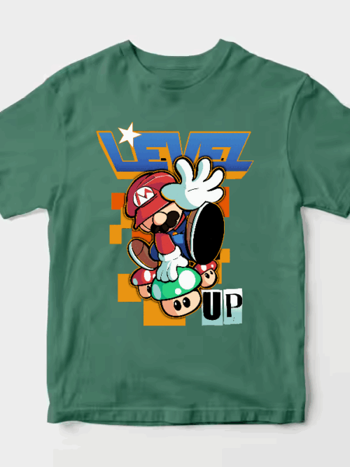 Level Up Super Mario Retro Gaming Adventure Unisex T-Shirt