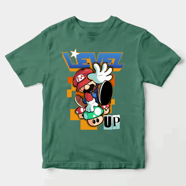 Level Up Super Mario Retro Gaming Adventure Unisex T-Shirt