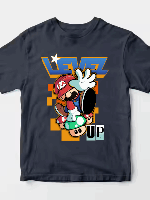 Level Up Super Mario Retro Gaming Adventure Unisex T-Shirt