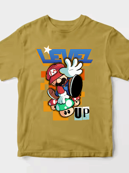 Level Up Super Mario Retro Gaming Adventure Unisex T-Shirt