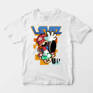 Level Up Super Mario Retro Gaming Adventure Unisex T-Shirt