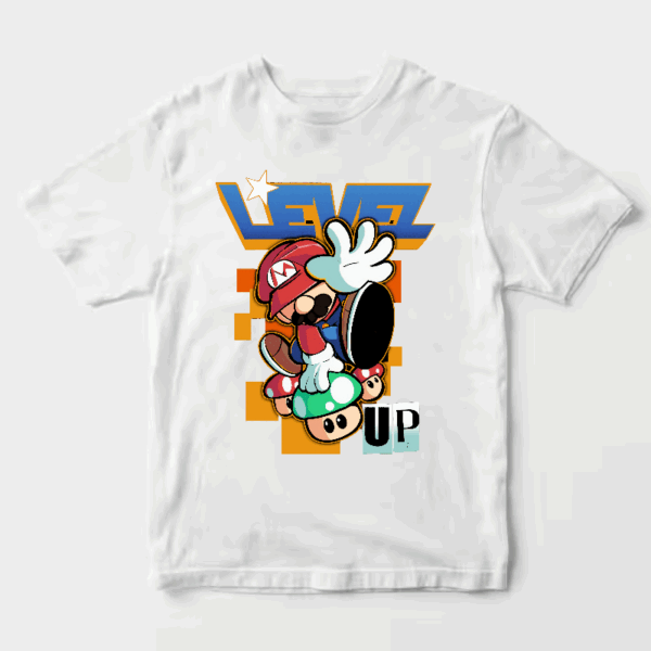 Level Up Super Mario Retro Gaming Adventure Unisex T-Shirt