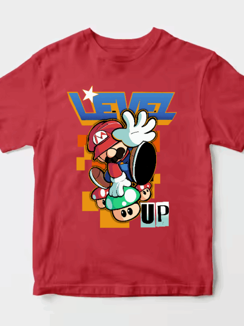 Level Up Super Mario Retro Gaming Adventure Unisex T-Shirt
